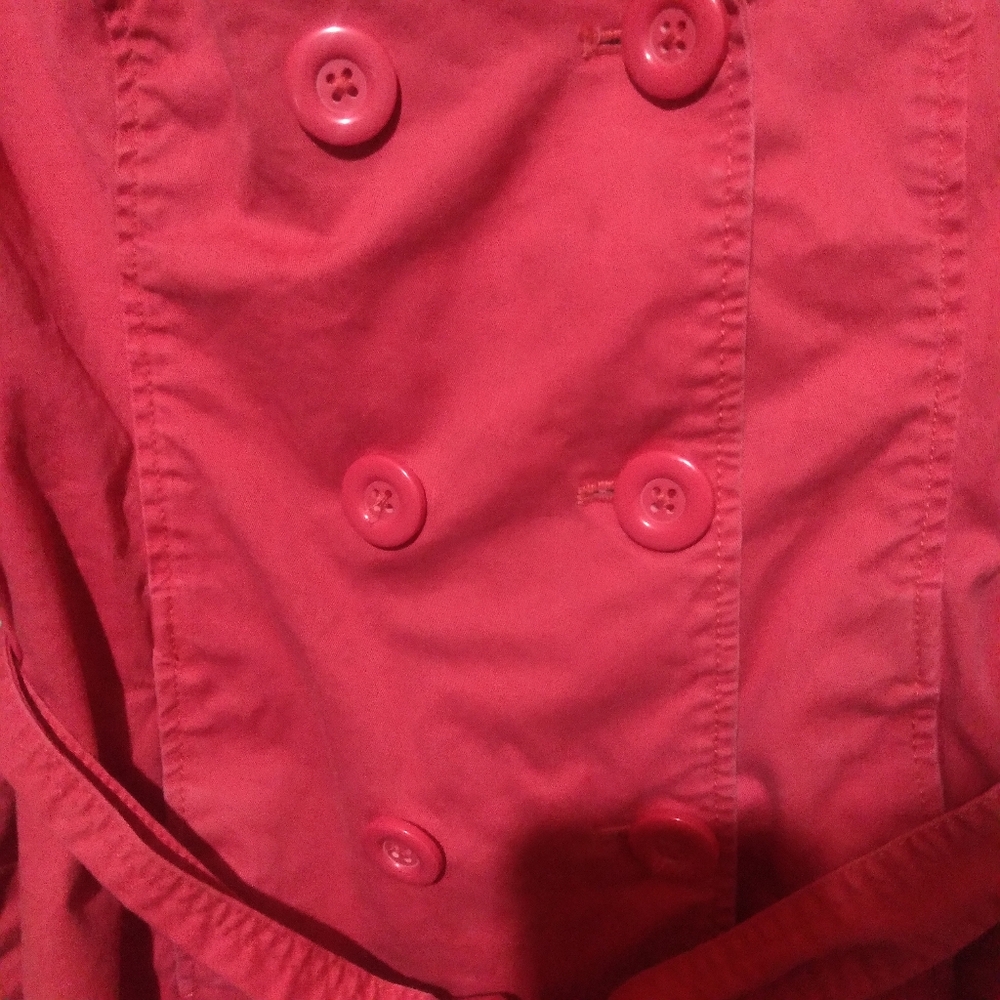 Sonoma 3/4 sleeve rosy red jacket with belt size medium - Picture 3 of 11